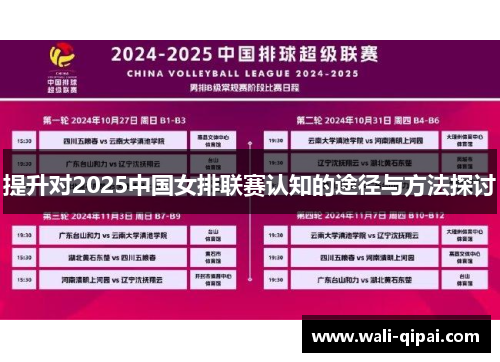 提升对2025中国女排联赛认知的途径与方法探讨